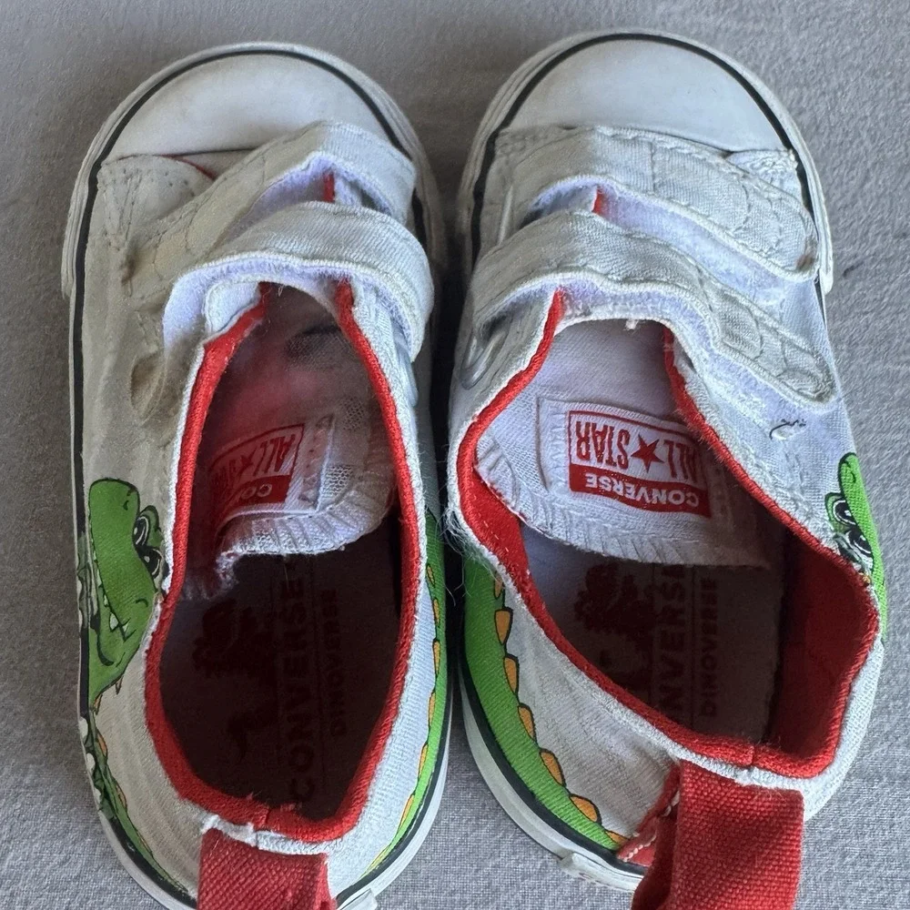 Size 6c - Toddler Converse Chuck Taylor All Star 2V OX 'White Green' 763573C